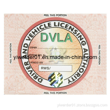 Round Adhesive Sticker with Hot Stamping Hologram (H-098)